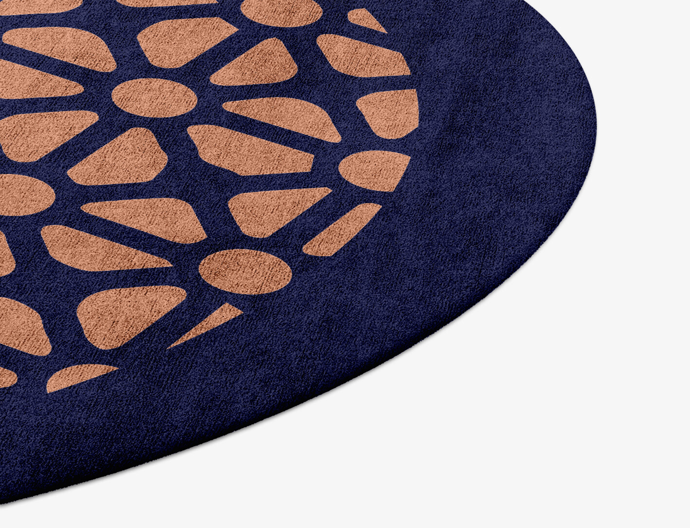 Floreale Geometric Round Hand Tufted Bamboo Silk Custom Rug by Rug Artisan