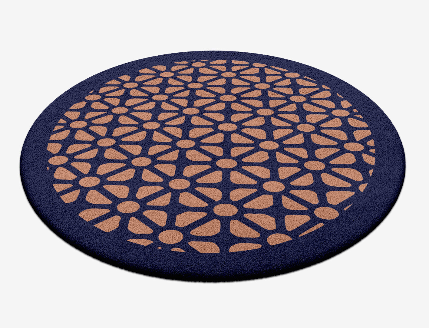 Floreale Geometric Round Hand Tufted Pure Wool Custom Rug by Rug Artisan
