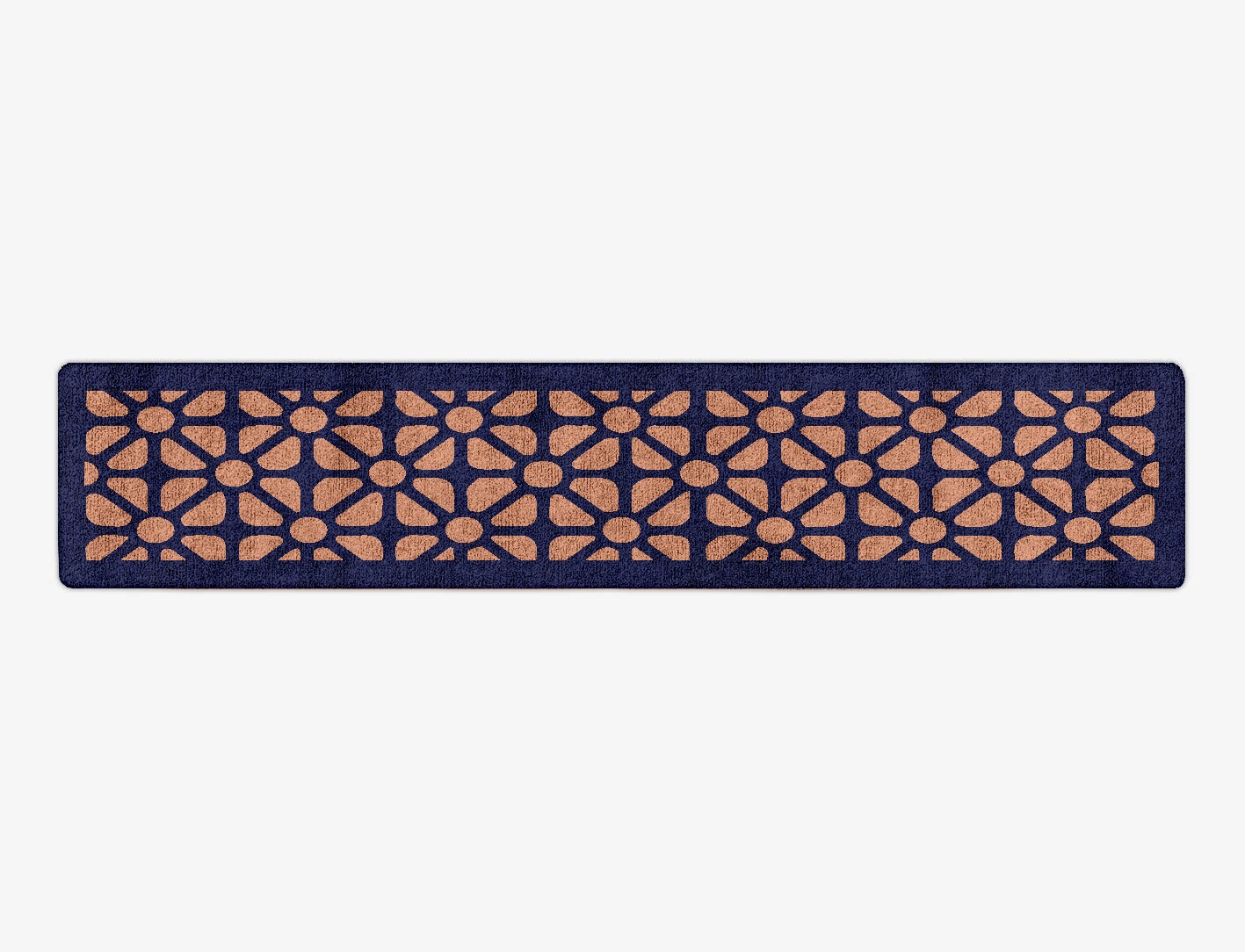Floreale Geometric Runner Hand Tufted Bamboo Silk Custom Rug by Rug Artisan