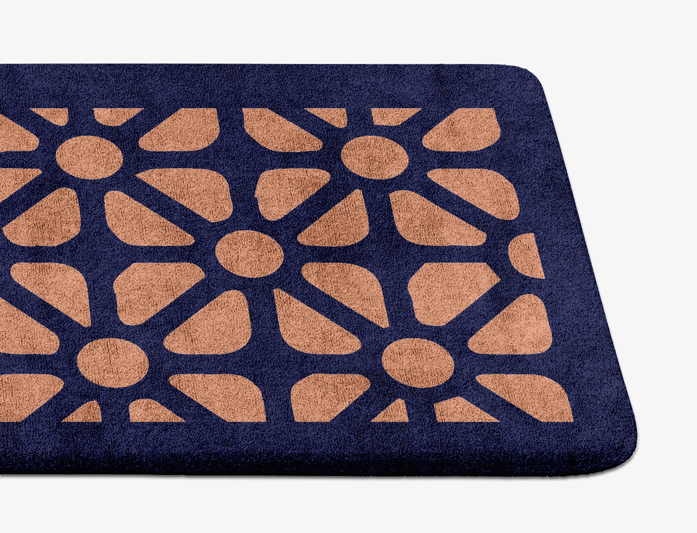 Floreale Geometric Runner Hand Tufted Bamboo Silk Custom Rug by Rug Artisan
