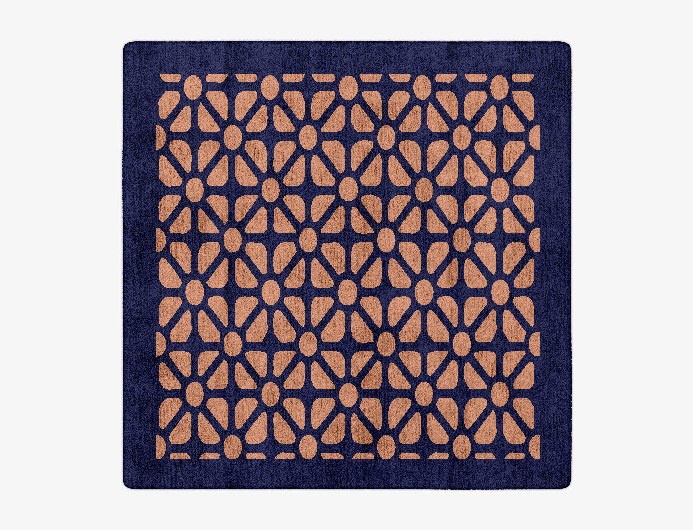 Floreale Geometric Square Hand Tufted Bamboo Silk Custom Rug by Rug Artisan