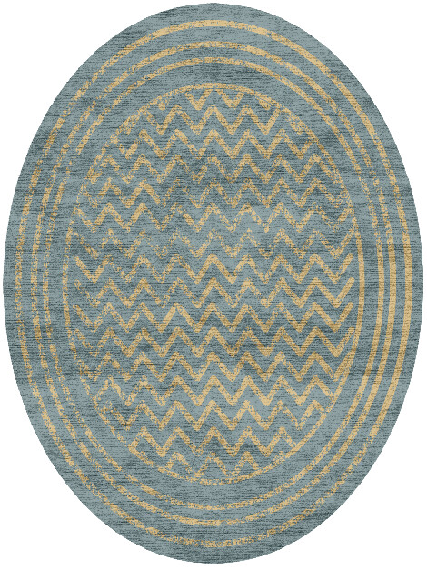 Florid  Oval Hand Knotted Bamboo Silk Custom Rug by Rug Artisan