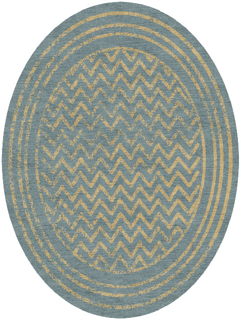 Florid  Oval Hand Knotted Tibetan Wool Custom Rug by Rug Artisan