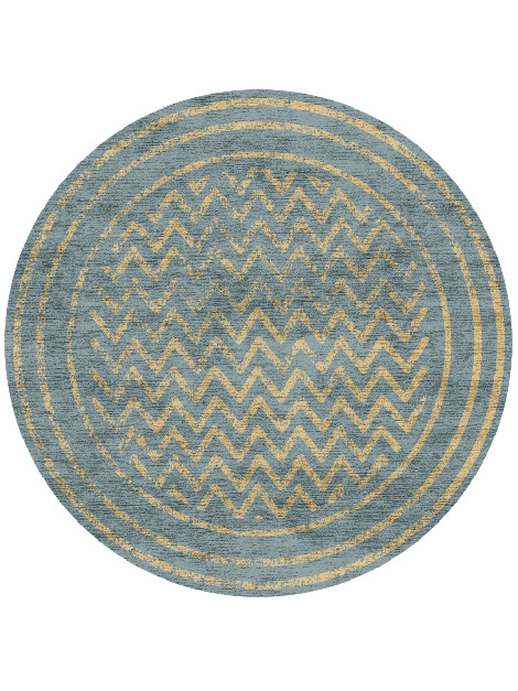 Florid  Round Hand Knotted Bamboo Silk Custom Rug by Rug Artisan