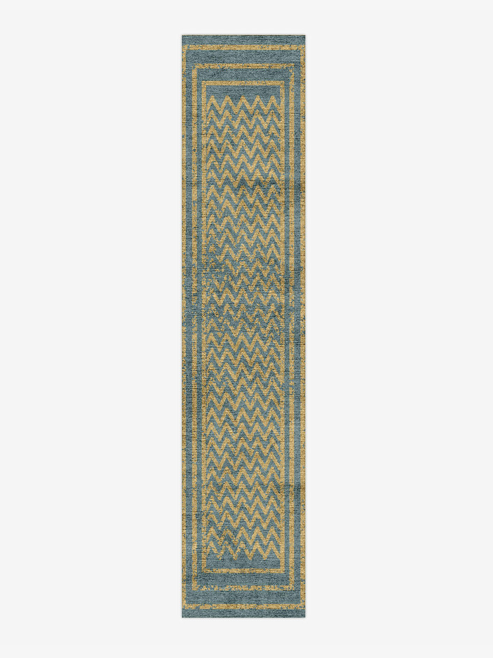 Florid  Runner Hand Knotted Bamboo Silk Custom Rug by Rug Artisan