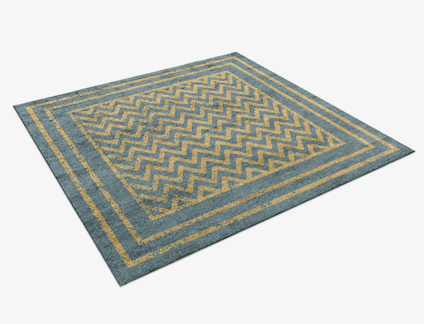 Florid  Square Hand Knotted Bamboo Silk Custom Rug by Rug Artisan