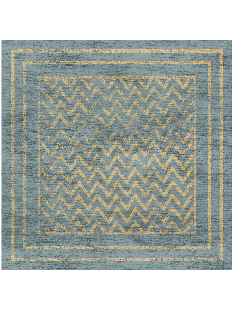 Florid  Square Hand Knotted Bamboo Silk Custom Rug by Rug Artisan