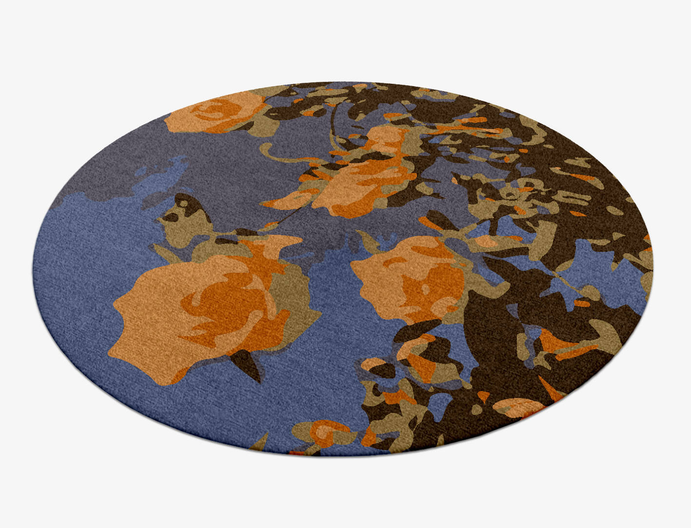 Florida Floral Round Hand Knotted Tibetan Wool Custom Rug by Rug Artisan