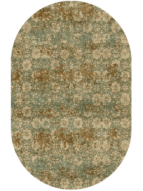 Flower Mosaic Vintage Capsule Hand Knotted Bamboo Silk Custom Rug by Rug Artisan