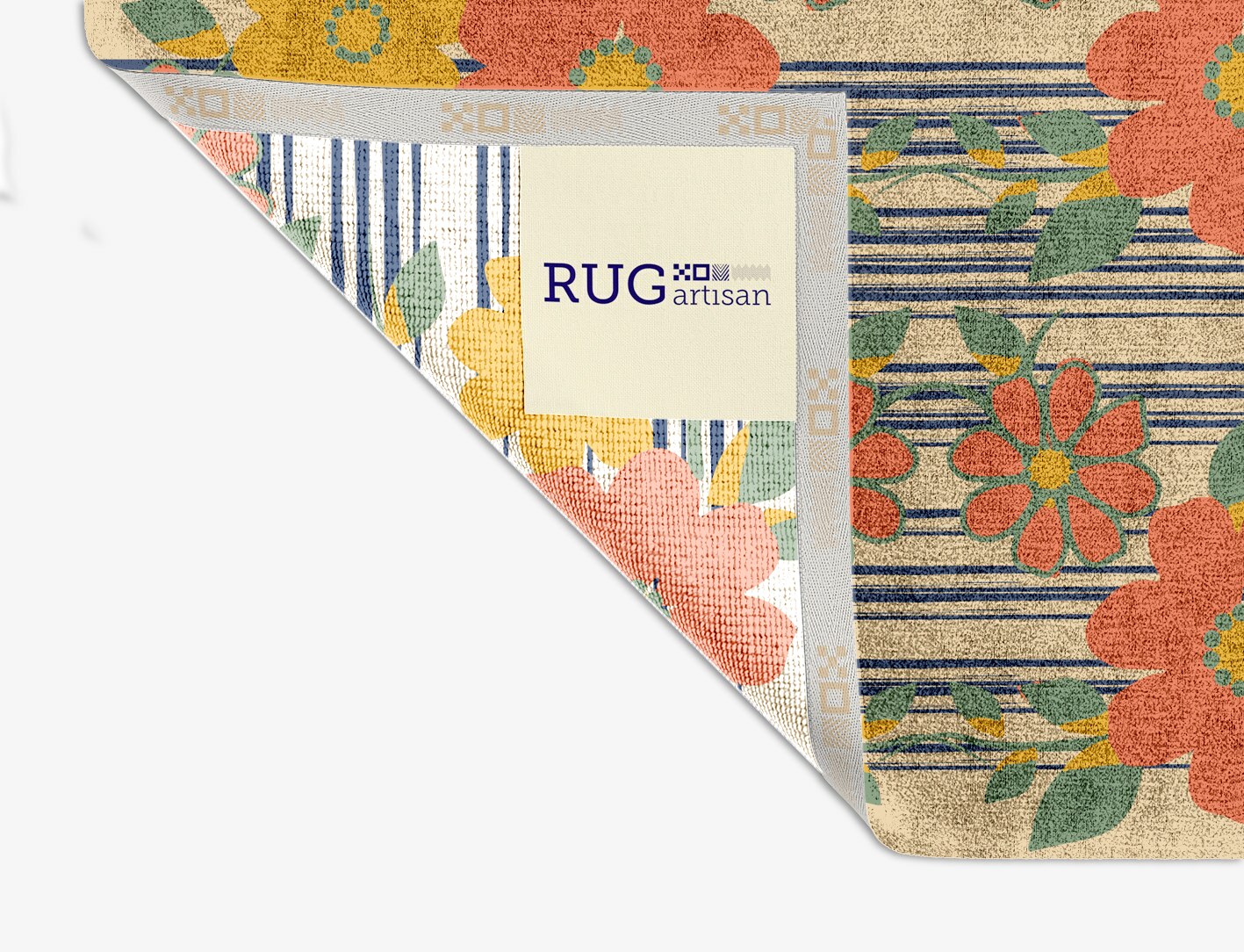 Flowerfall Floral Square Hand Knotted Bamboo Silk Custom Rug by Rug Artisan
