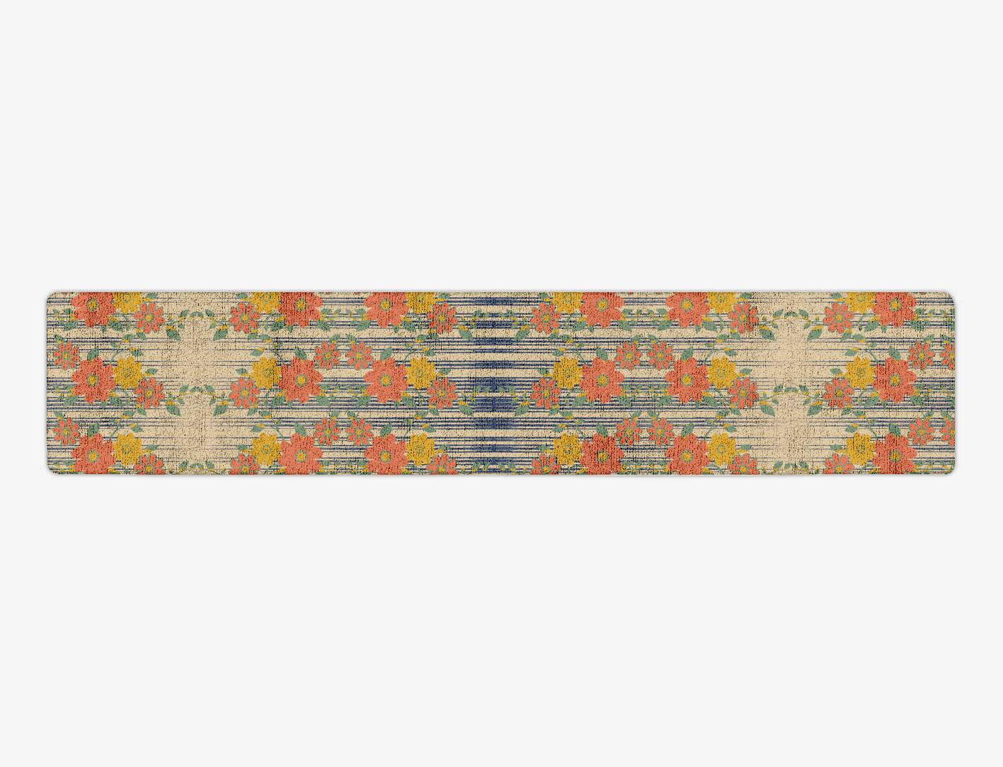 Flowerfall Floral Runner Hand Tufted Bamboo Silk Custom Rug by Rug Artisan