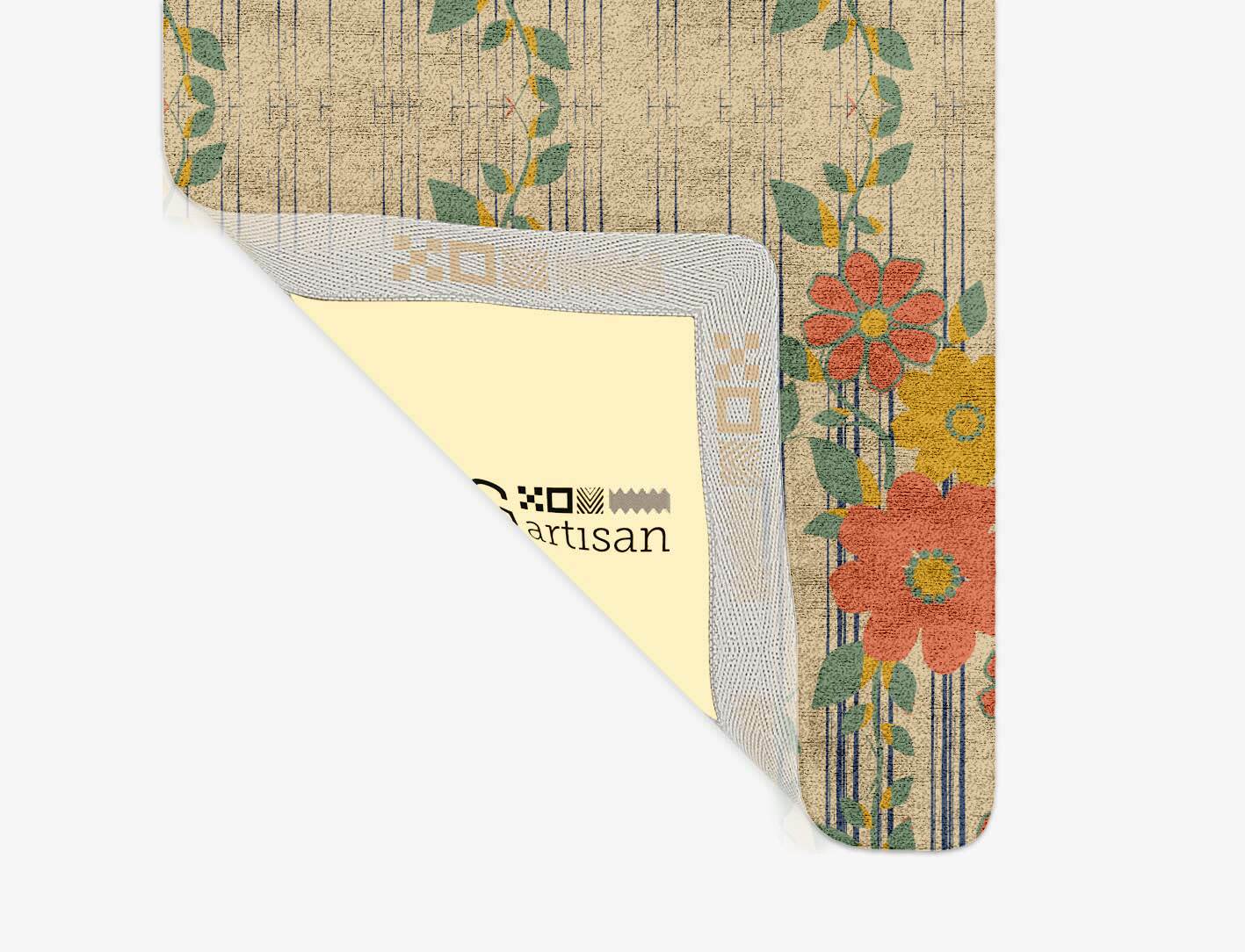 Flowerfall Floral Runner Hand Tufted Bamboo Silk Custom Rug by Rug Artisan