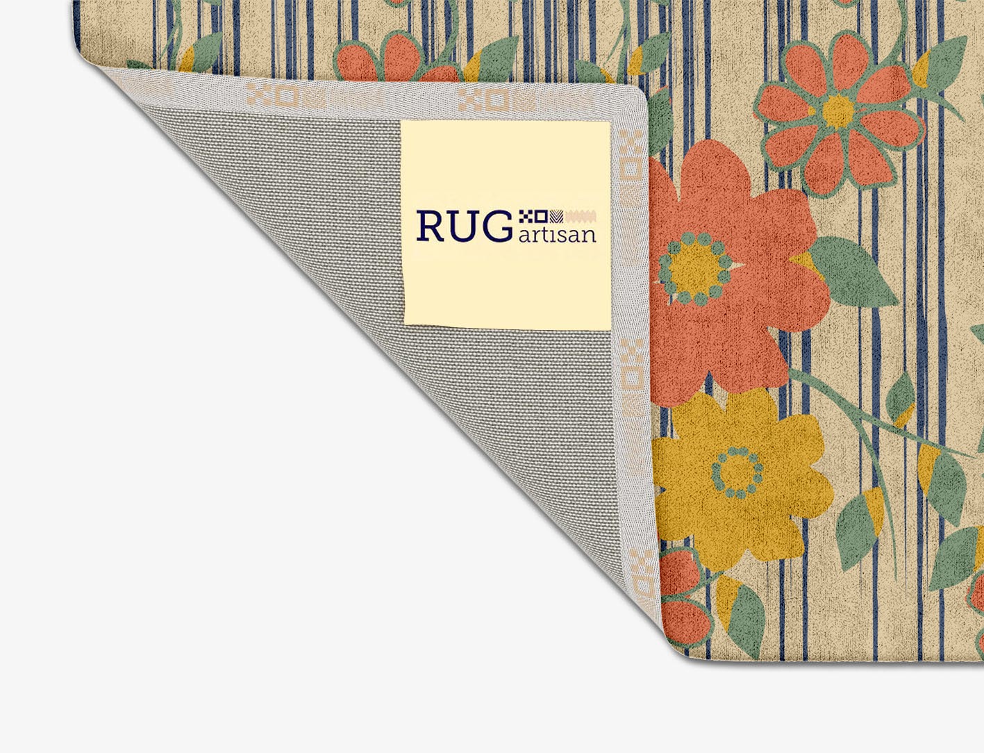 Flowerfall Floral Square Hand Tufted Bamboo Silk Custom Rug by Rug Artisan