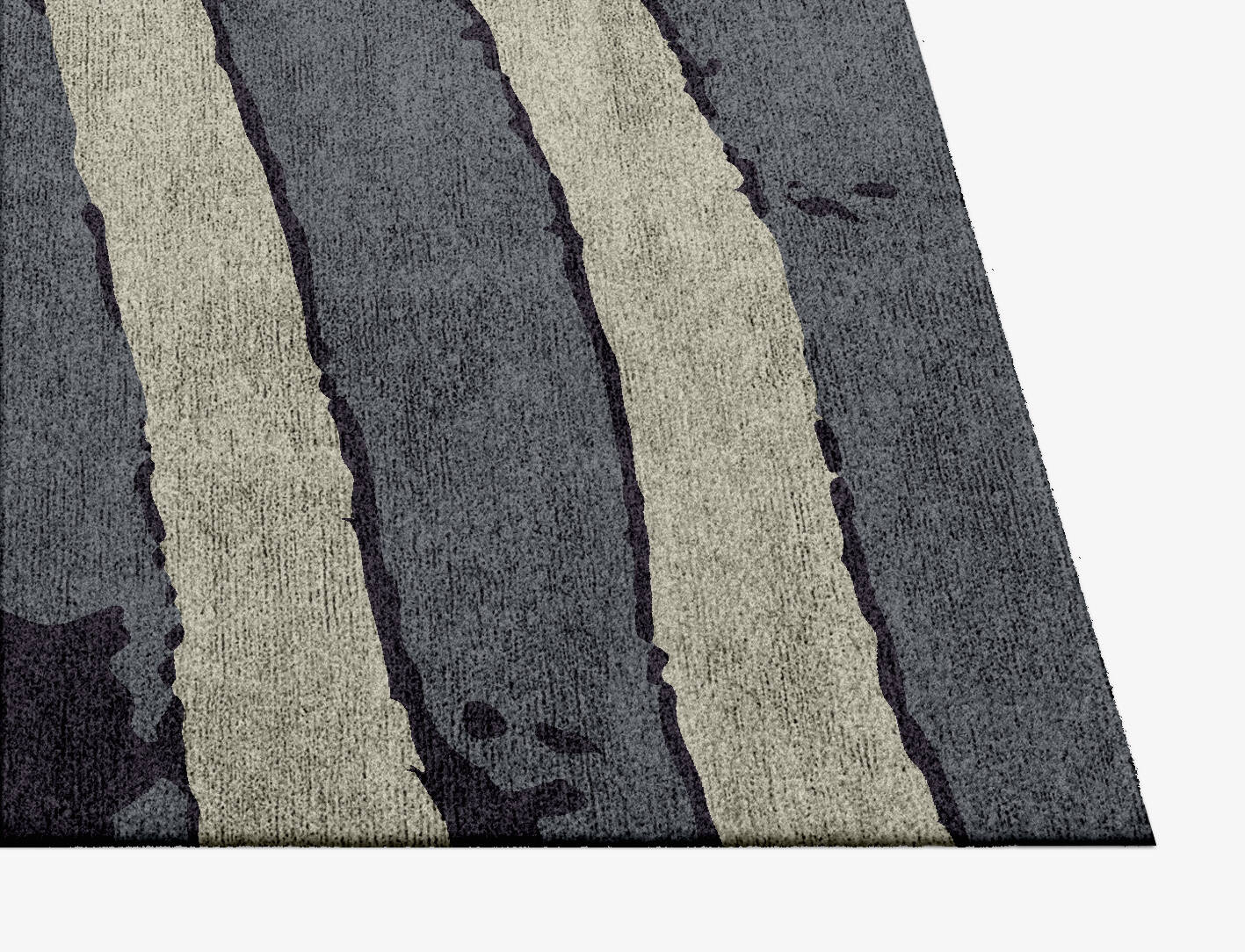 Flowy Stripes Animal Prints Square Hand Knotted Bamboo Silk Custom Rug by Rug Artisan