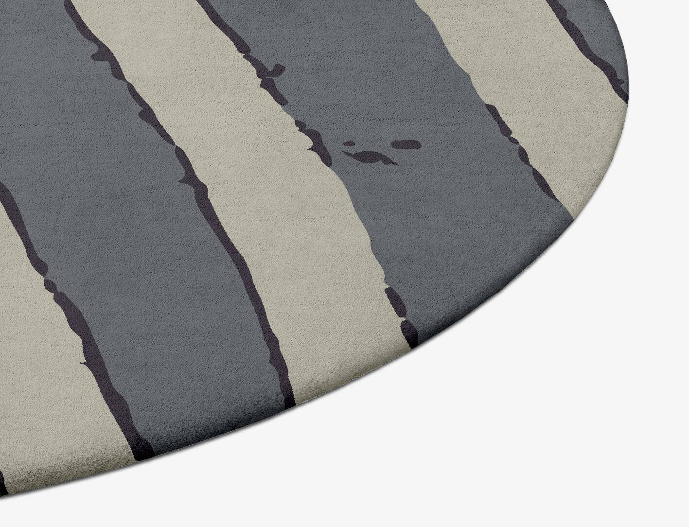 Flowy Stripes Animal Prints Oval Hand Tufted Pure Wool Custom Rug by Rug Artisan