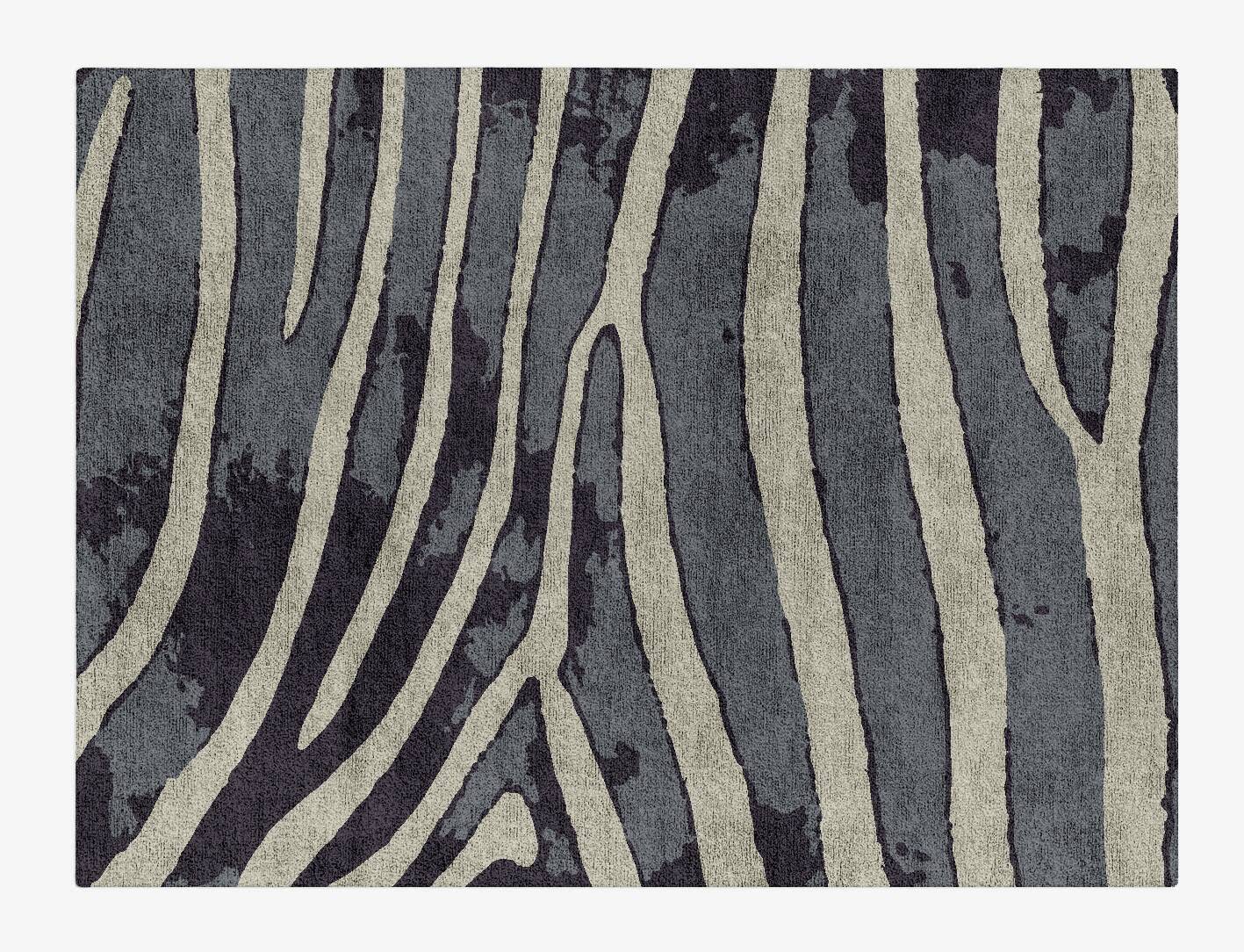 Flowy Stripes Animal Prints Rectangle Hand Tufted Bamboo Silk Custom Rug by Rug Artisan
