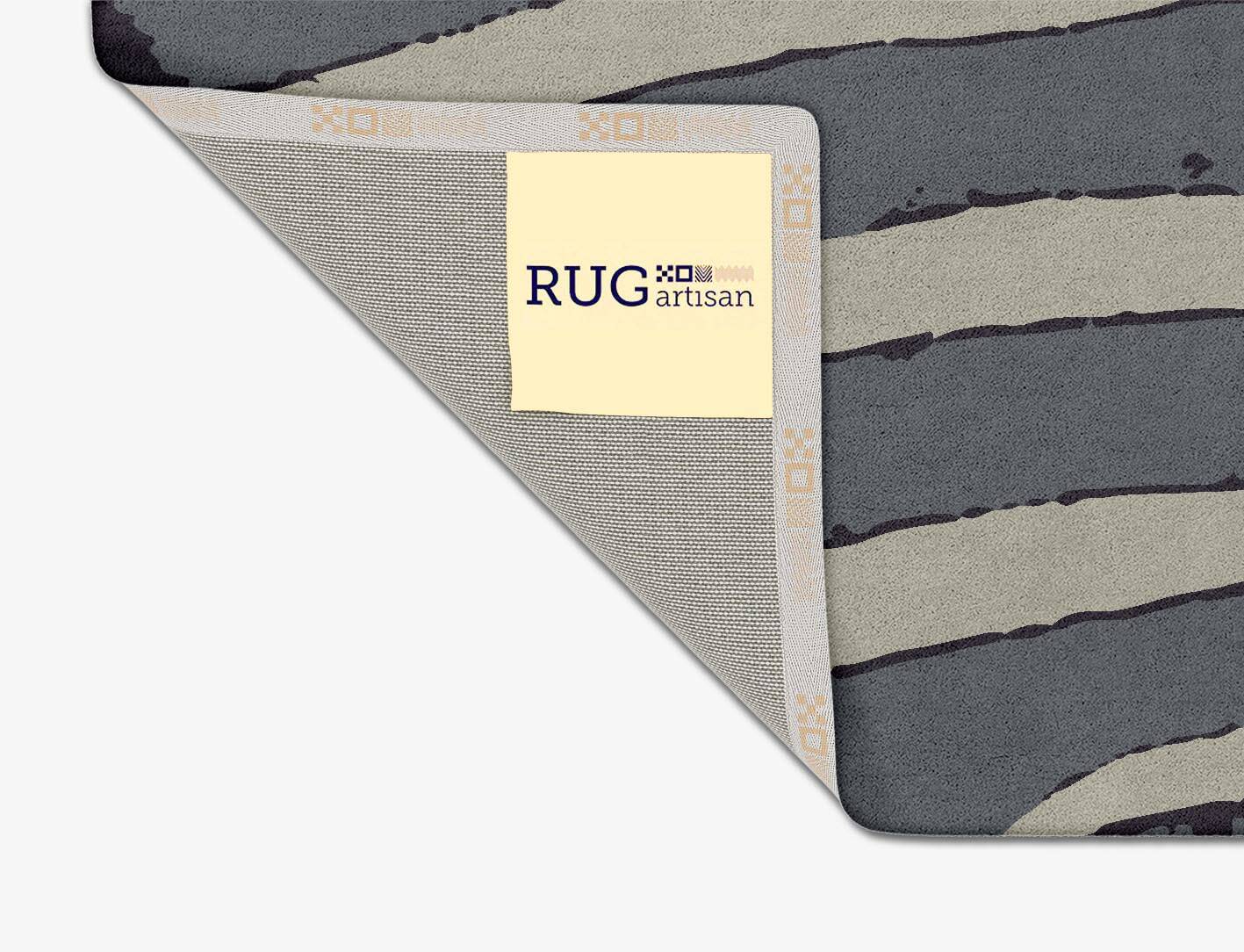 Flowy Stripes Animal Prints Square Hand Tufted Pure Wool Custom Rug by Rug Artisan