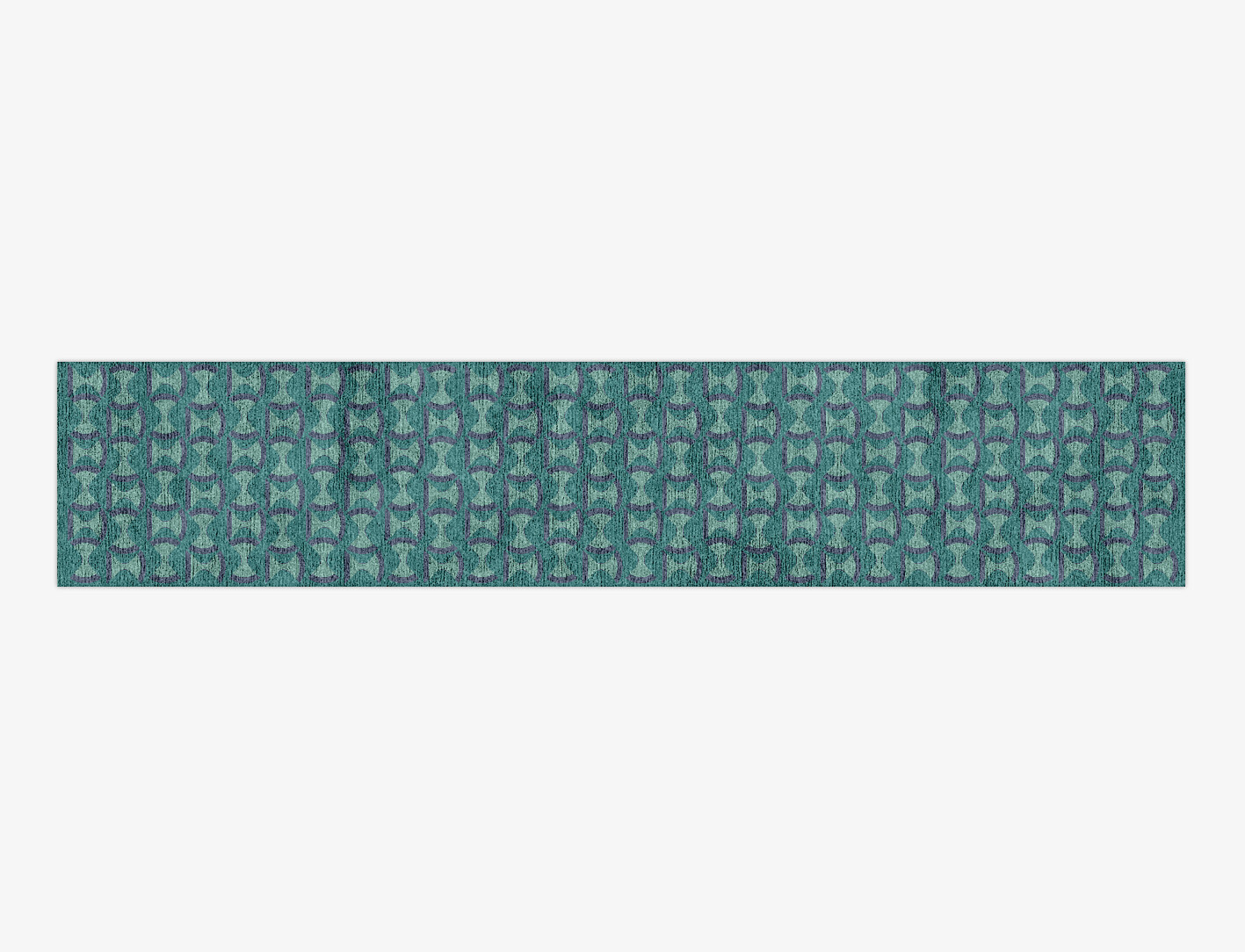 Fluid Geometric Runner Hand Knotted Bamboo Silk Custom Rug by Rug Artisan