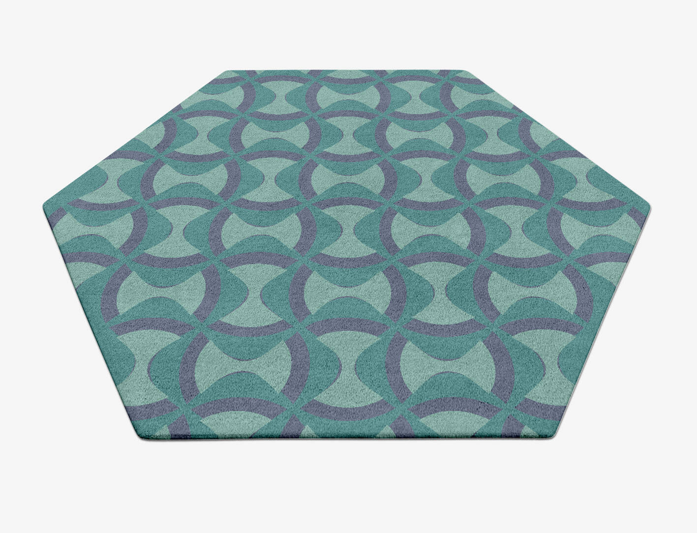 Fluid Modern Geometrics Hexagon Hand Tufted Pure Wool Custom Rug by Rug Artisan
