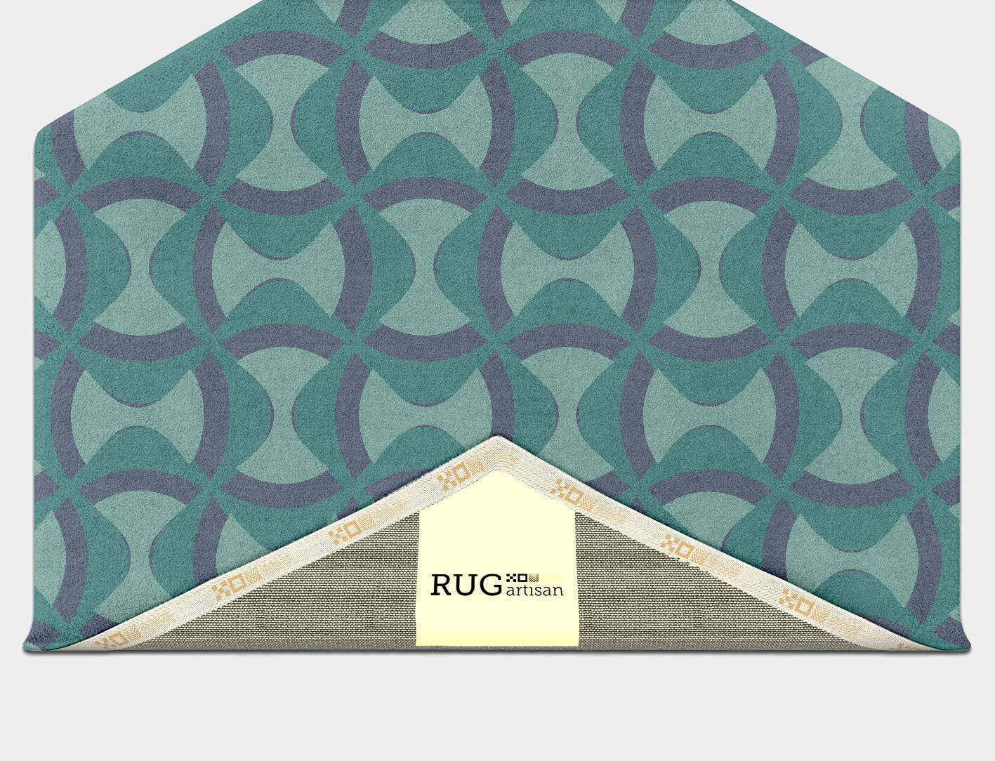 Fluid Modern Geometrics Hexagon Hand Tufted Pure Wool Custom Rug by Rug Artisan