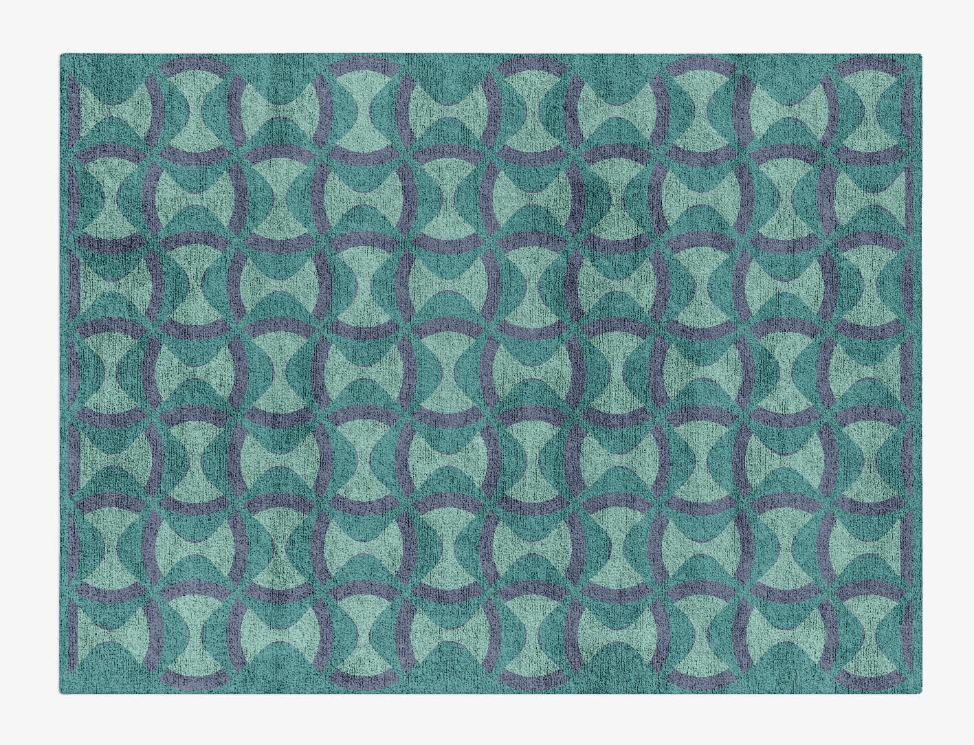 Fluid Geometric Rectangle Hand Tufted Bamboo Silk Custom Rug by Rug Artisan