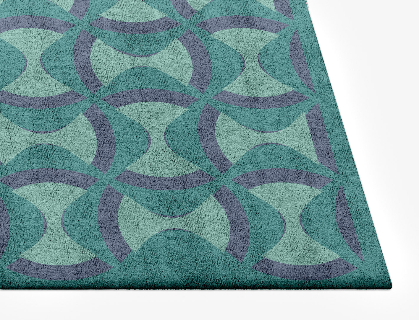 Fluid Geometric Rectangle Hand Tufted Bamboo Silk Custom Rug by Rug Artisan