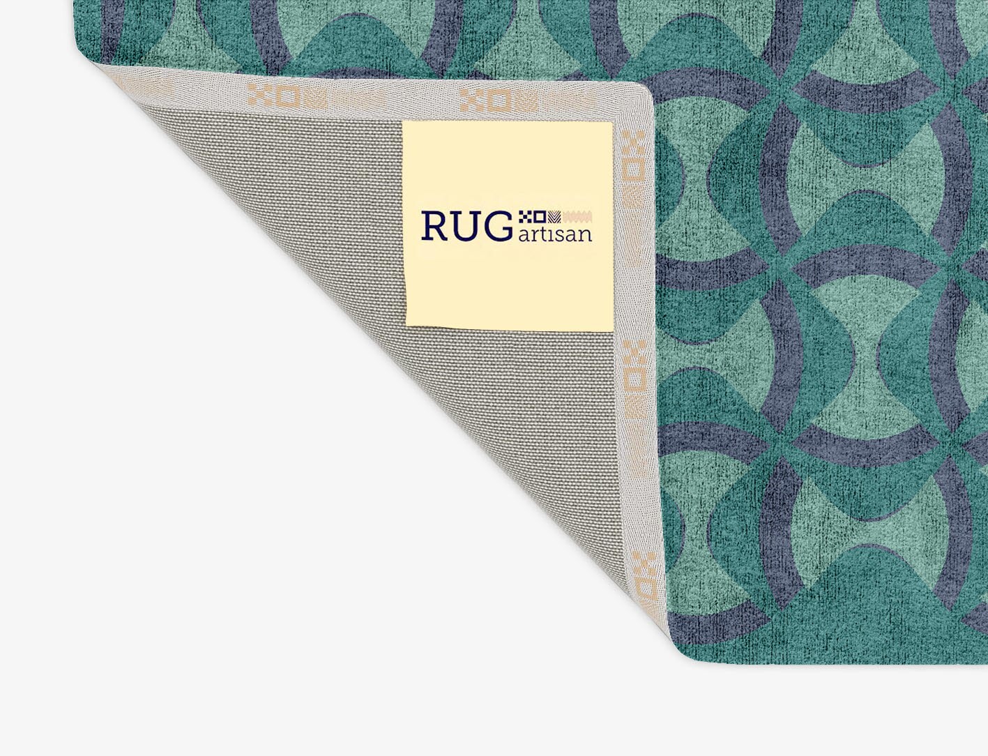 Fluid Geometric Rectangle Hand Tufted Bamboo Silk Custom Rug by Rug Artisan