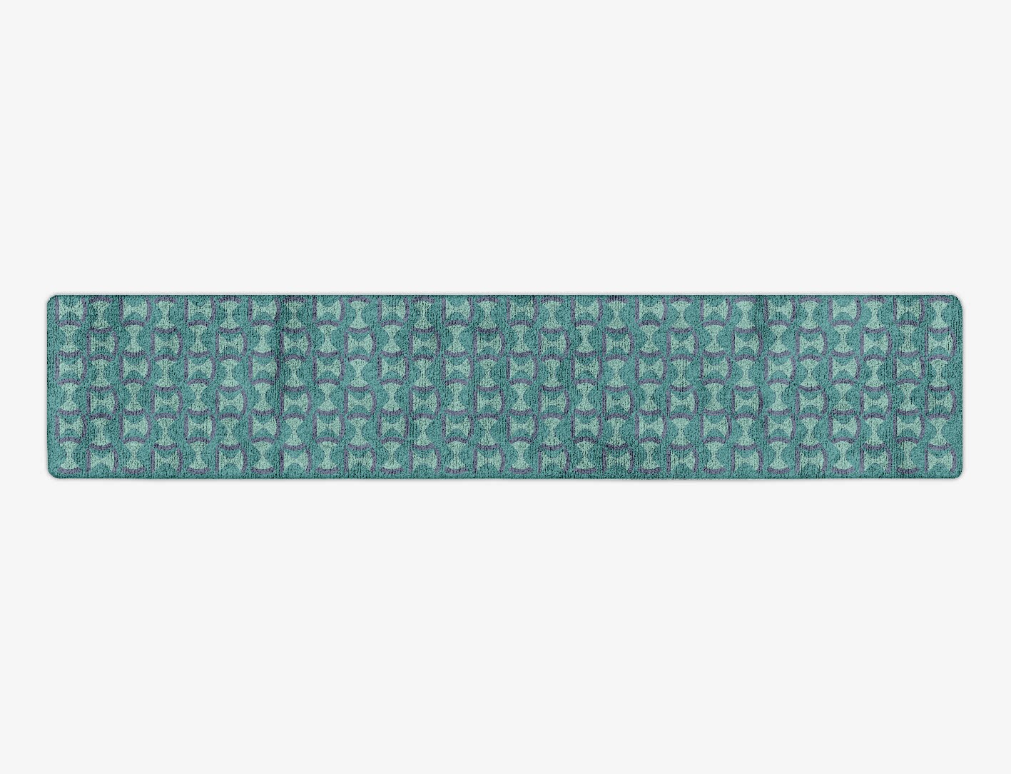 Fluid Geometric Runner Hand Tufted Bamboo Silk Custom Rug by Rug Artisan