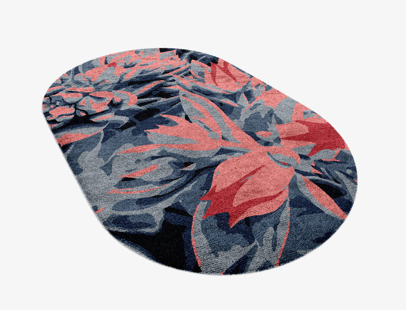 Fluorescent Floral Capsule Hand Knotted Bamboo Silk Custom Rug by Rug Artisan
