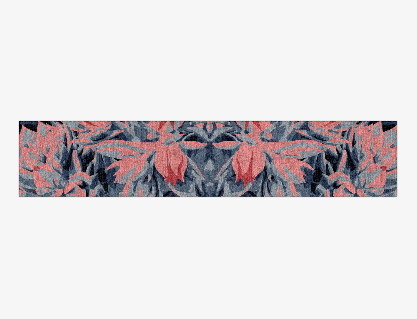 Fluorescent Floral Runner Hand Knotted Tibetan Wool Custom Rug by Rug Artisan
