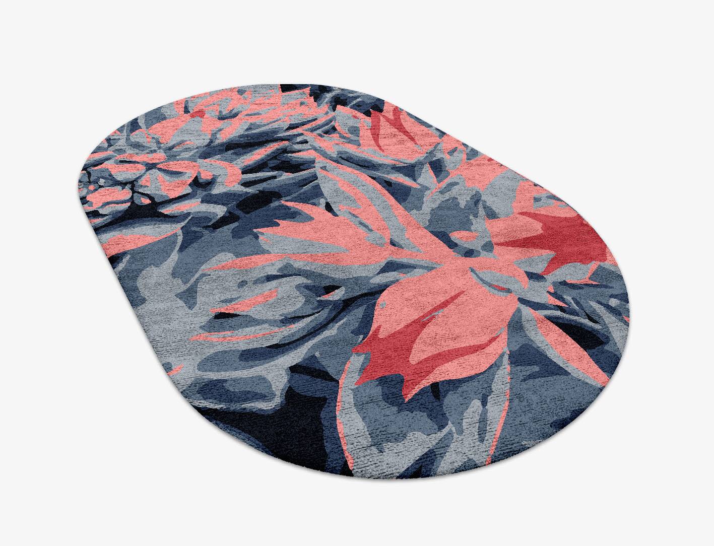 Fluorescent Floral Capsule Hand Tufted Bamboo Silk Custom Rug by Rug Artisan