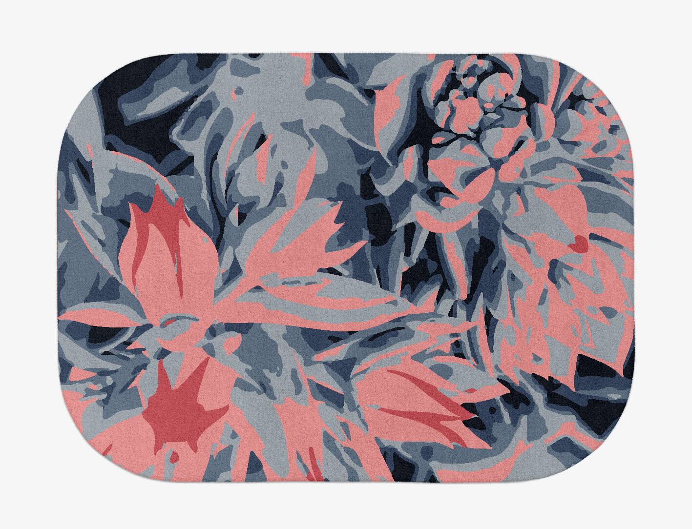 Fluorescent Floral Oblong Hand Tufted Pure Wool Custom Rug by Rug Artisan