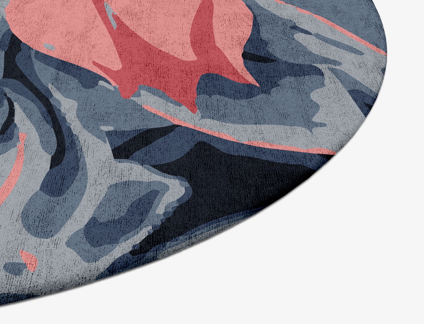 Fluorescent Floral Oval Hand Tufted Bamboo Silk Custom Rug by Rug Artisan