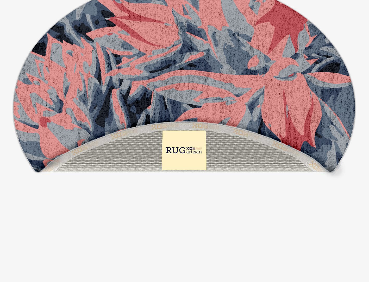 Fluorescent Floral Oval Hand Tufted Bamboo Silk Custom Rug by Rug Artisan