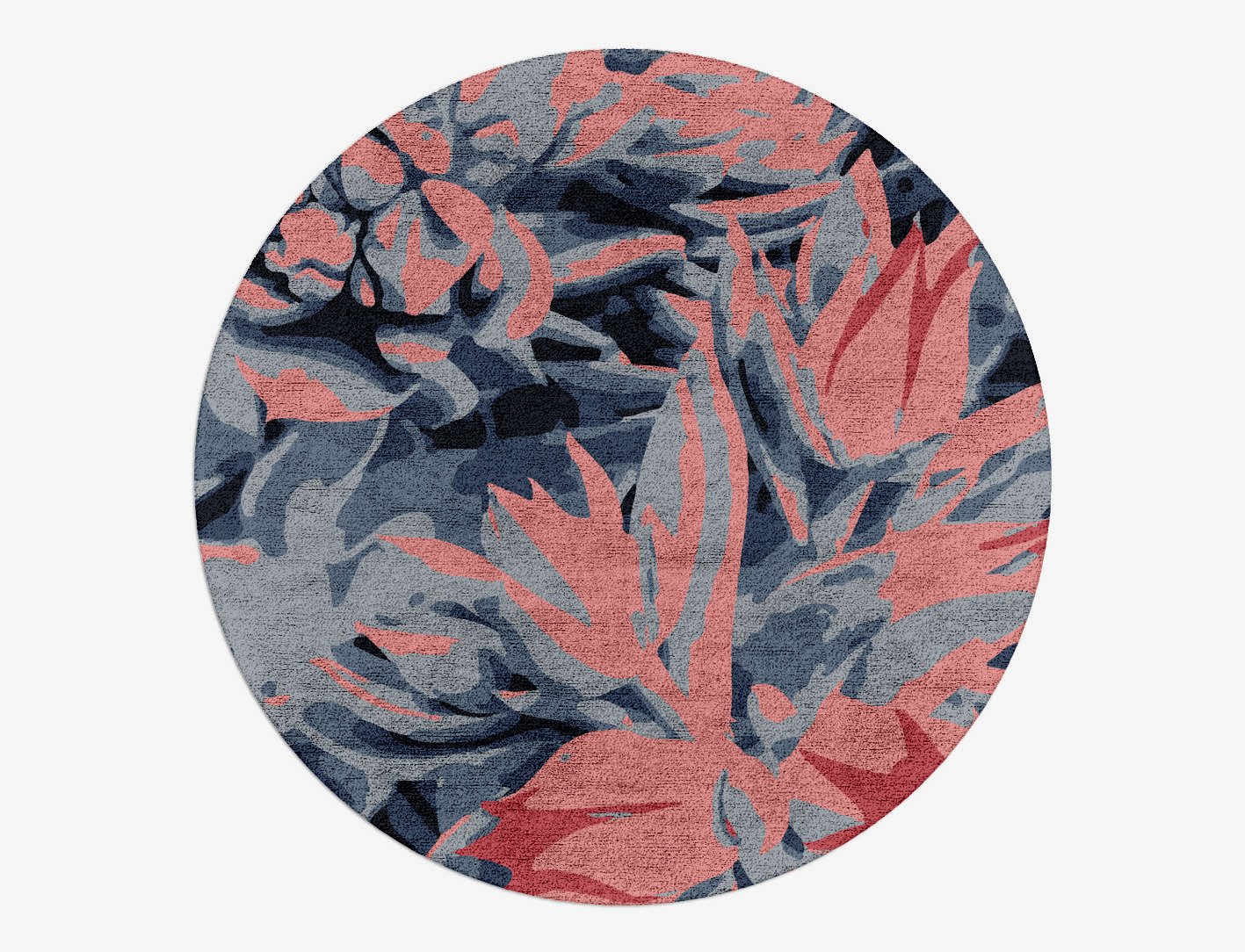 Fluorescent Floral Round Hand Tufted Bamboo Silk Custom Rug by Rug Artisan