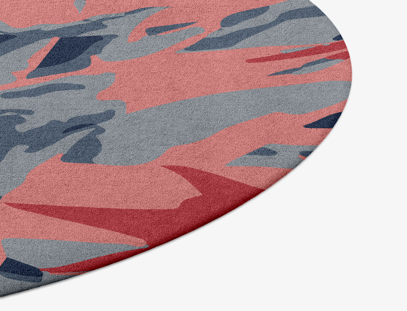 Fluorescent Floral Round Hand Tufted Pure Wool Custom Rug by Rug Artisan