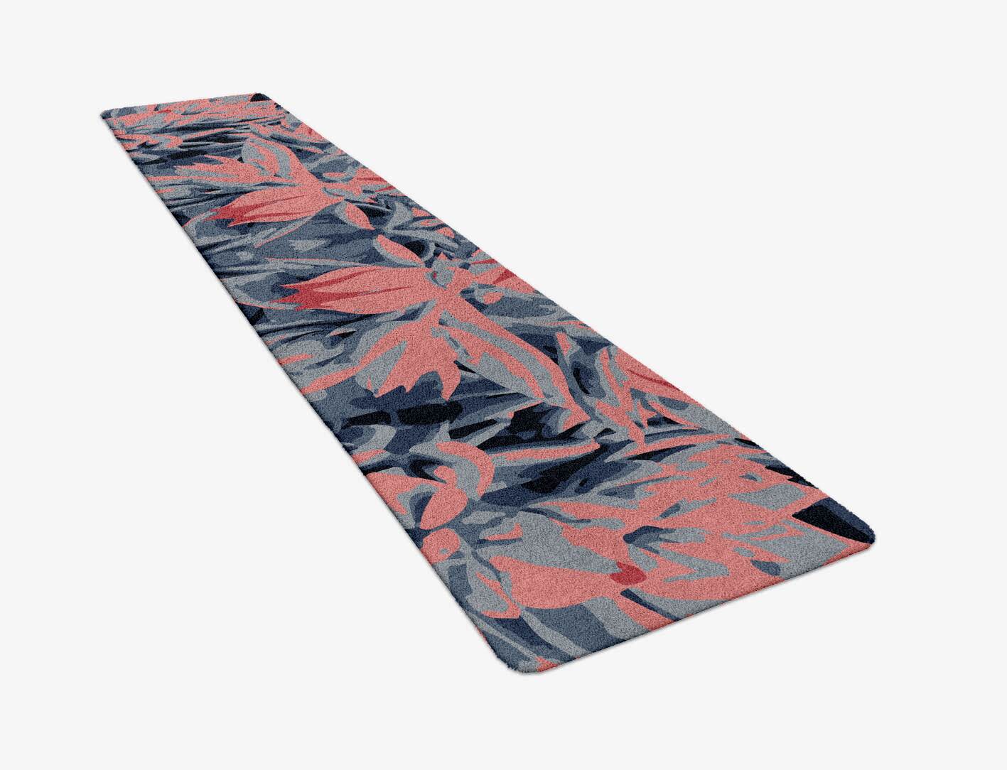Fluorescent Floral Runner Hand Tufted Pure Wool Custom Rug by Rug Artisan