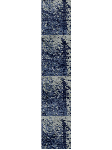 Flux Abstract Runner Hand Knotted Bamboo Silk Custom Rug by Rug Artisan