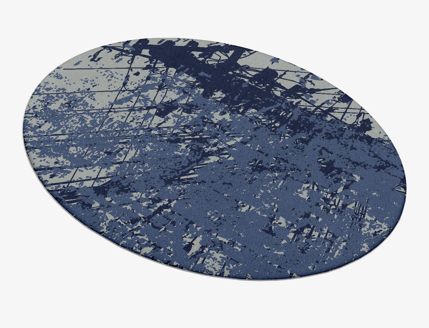 Flux Abstract Oval Hand Tufted Pure Wool Custom Rug by Rug Artisan