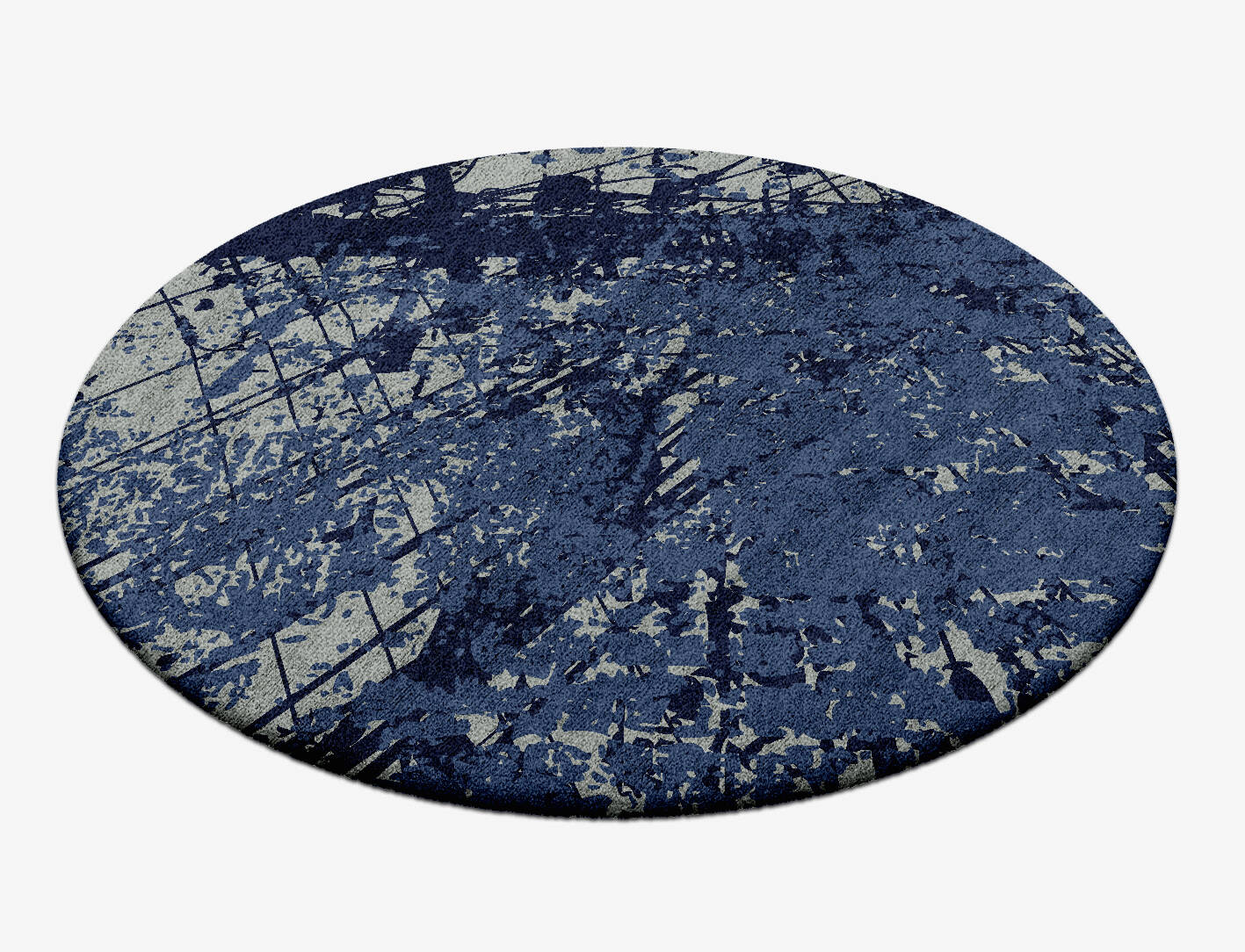 Flux Abstract Round Hand Tufted Bamboo Silk Custom Rug by Rug Artisan