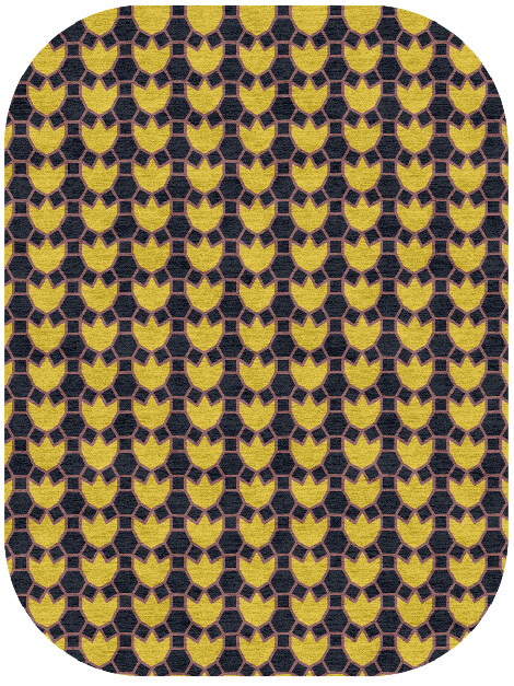 Flyroe Geometric Oblong Hand Knotted Tibetan Wool Custom Rug by Rug Artisan