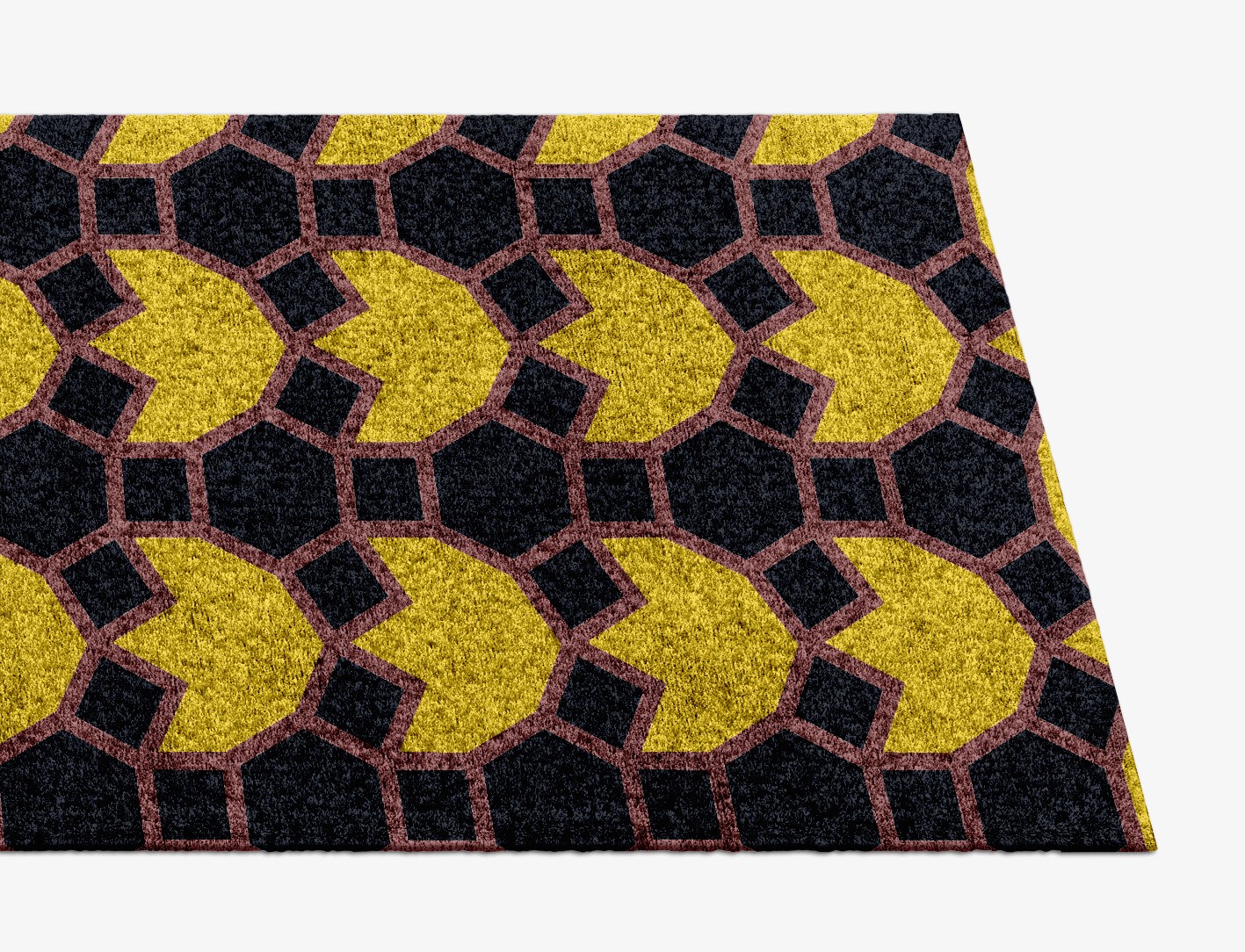 Flyroe Geometric Runner Hand Knotted Bamboo Silk Custom Rug by Rug Artisan