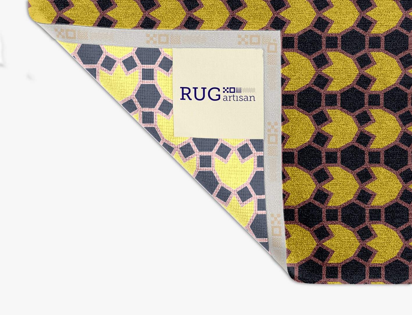 Flyroe Geometric Square Hand Knotted Tibetan Wool Custom Rug by Rug Artisan