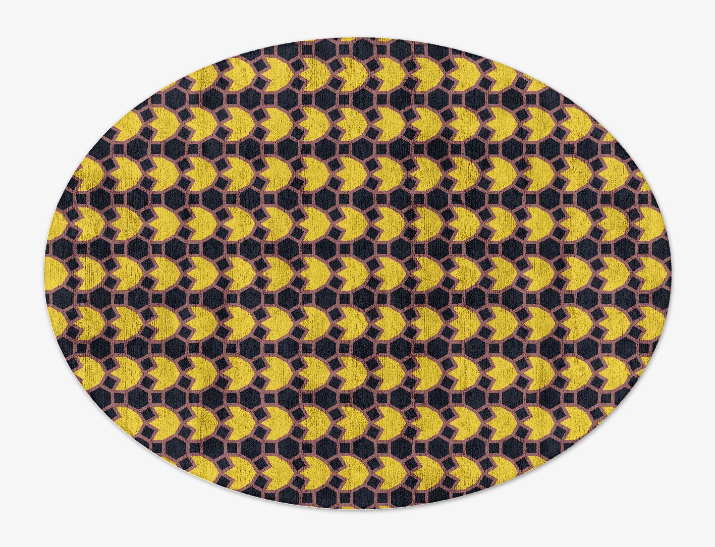 Flyroe Geometric Oval Hand Tufted Bamboo Silk Custom Rug by Rug Artisan