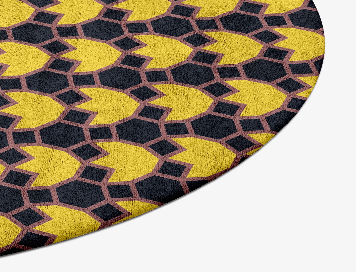 Flyroe Geometric Oval Hand Tufted Bamboo Silk Custom Rug by Rug Artisan