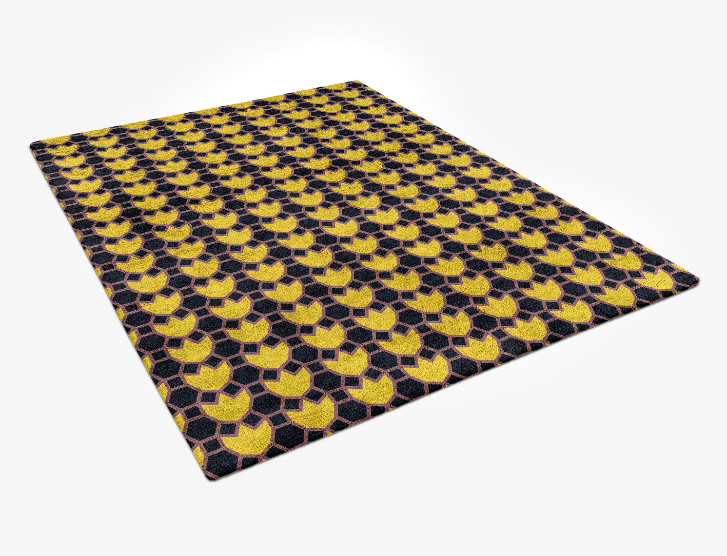 Flyroe Geometric Rectangle Hand Tufted Bamboo Silk Custom Rug by Rug Artisan