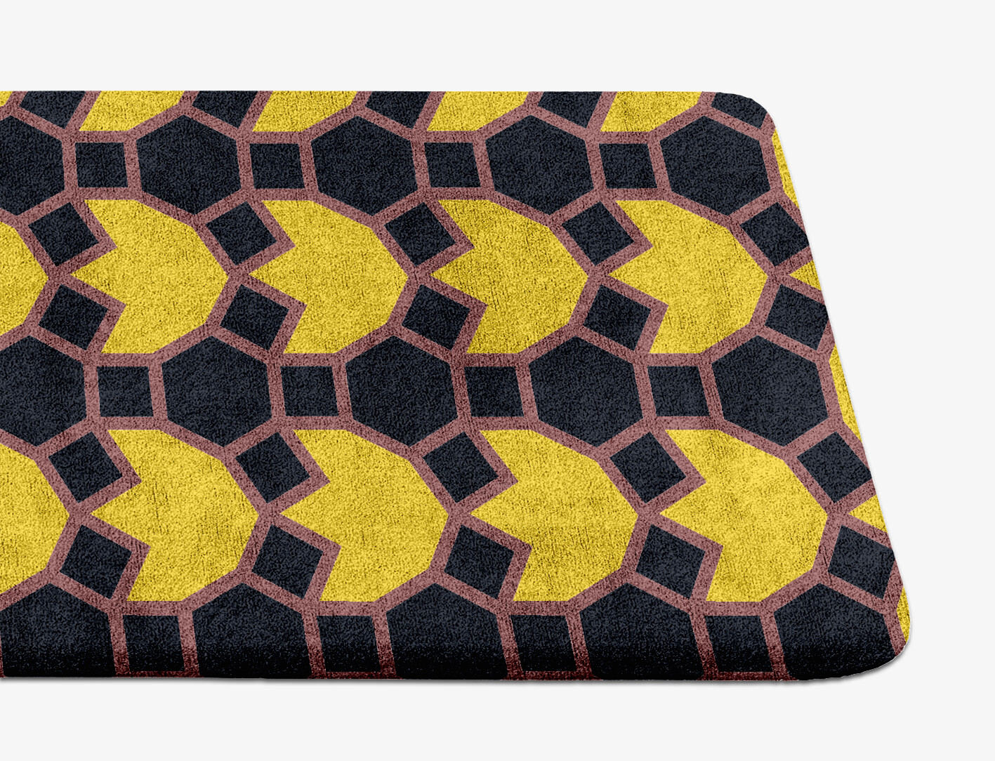 Flyroe Geometric Runner Hand Tufted Bamboo Silk Custom Rug by Rug Artisan