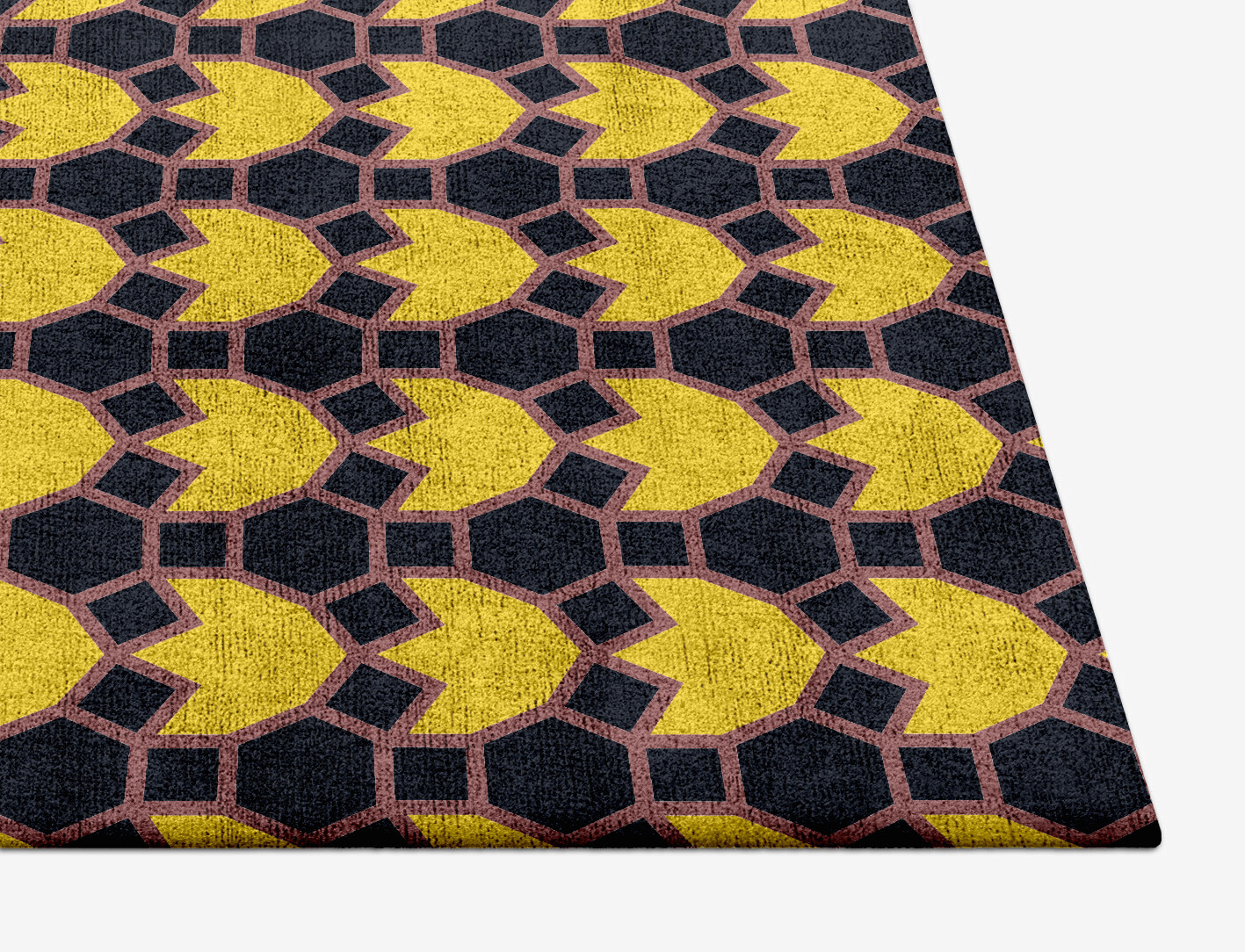 Flyroe Geometric Square Hand Tufted Bamboo Silk Custom Rug by Rug Artisan
