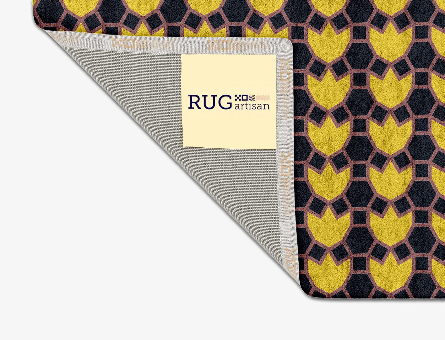 Flyroe Geometric Square Hand Tufted Bamboo Silk Custom Rug by Rug Artisan