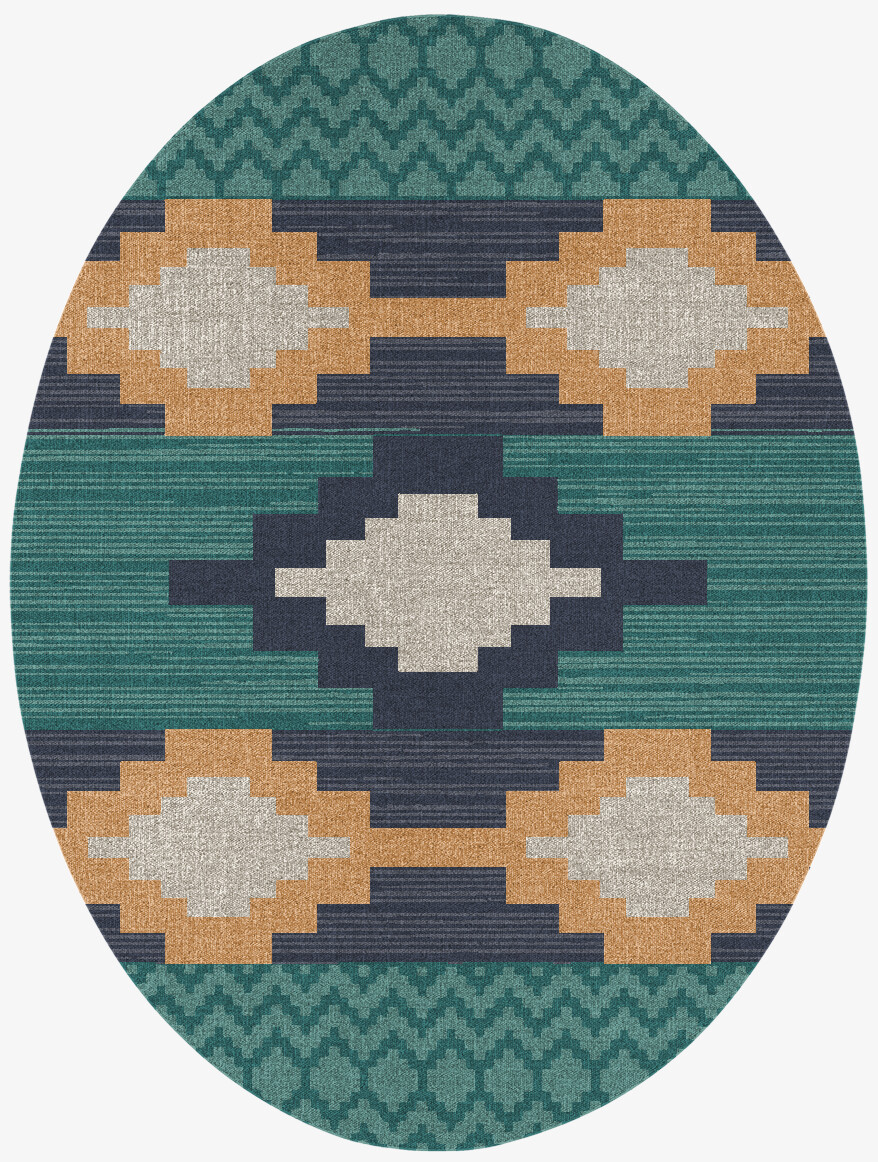 Foil Flatweaves Oval Flatweave New Zealand Wool Custom Rug by Rug Artisan